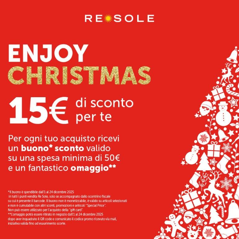 Re Sole Buono Enjoy Christmas ed omaggio in negozio